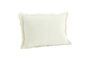 Miniature Housse de coussin en coton blanc cassé Quilt Détouré