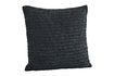 Miniature Housse de coussin en coton et raphia noir Ratton 1