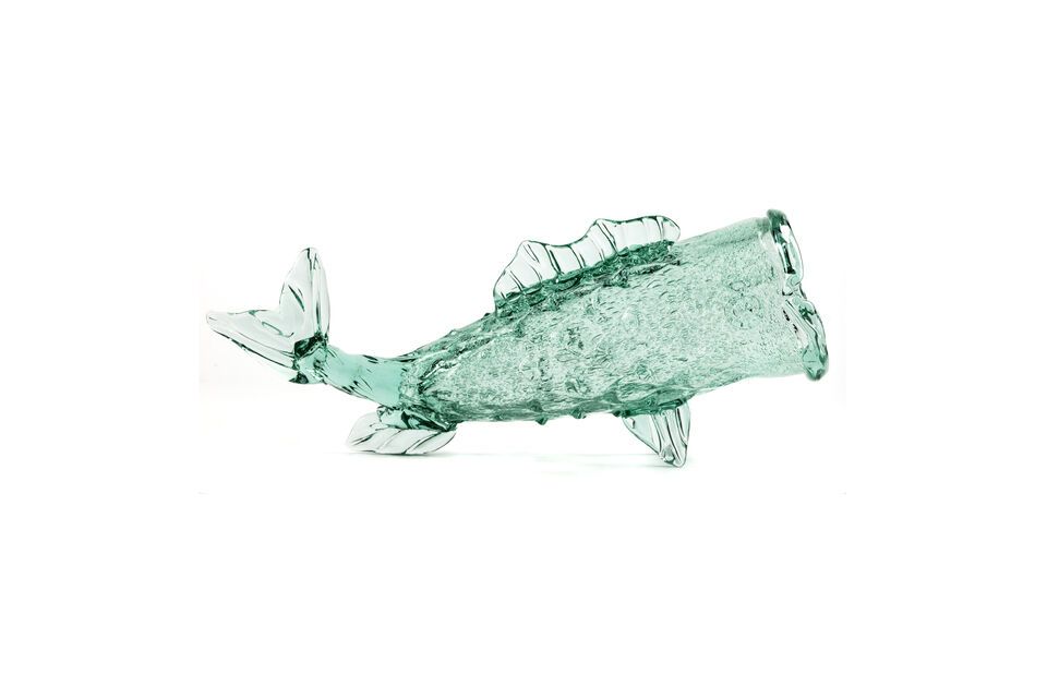 Jarre en verre recyclé transparent Fish Pols Potten