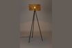 Miniature Lampadaire en bois de bambou beige Isla 1