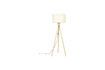 Miniature Lampadaire en bois de bambou blanc Fan 1