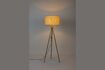 Miniature Lampadaire en bois de bambou blanc Fan 2