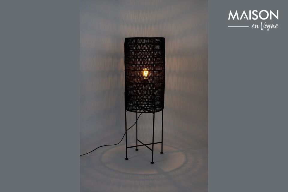 Lampadaire en jute noir Kari DutchBone