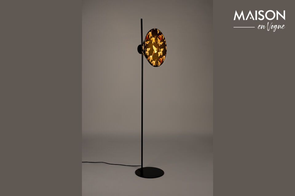 Lampadaire en métal noir Jaylee White Label