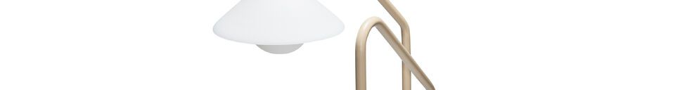 Mise en avant matière Lampadaire en verre beige Como