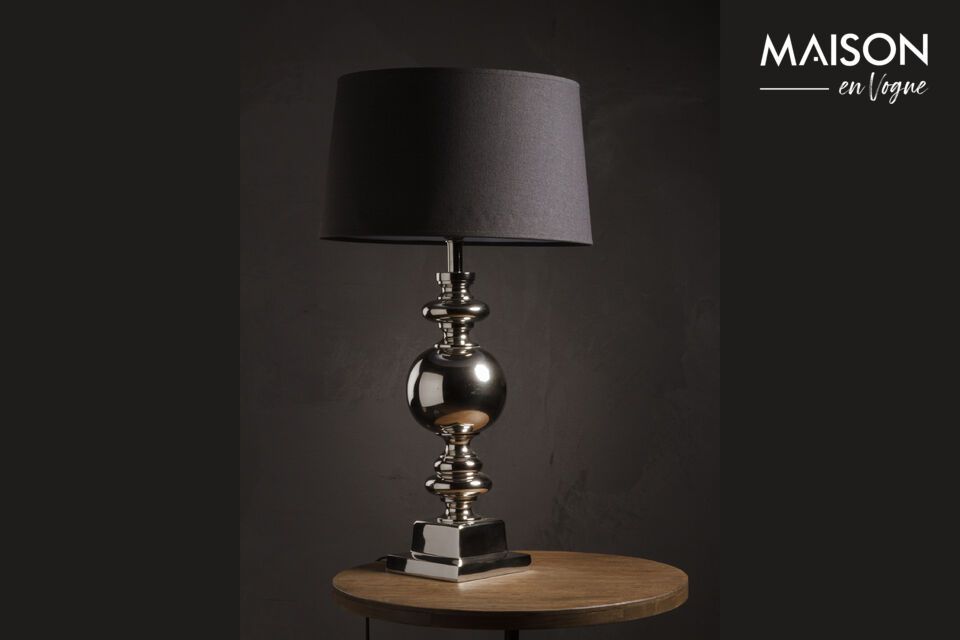 Lampe à poser en aluminium argent Muse Chehoma