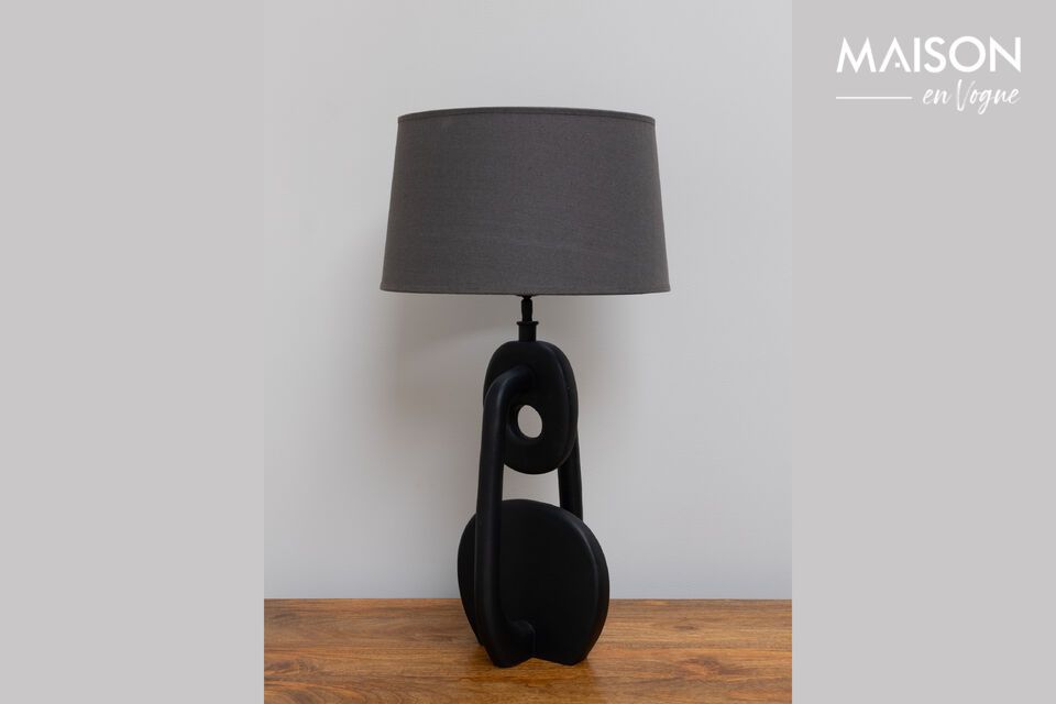 Lampe à poser en aluminium noir Disc Chehoma