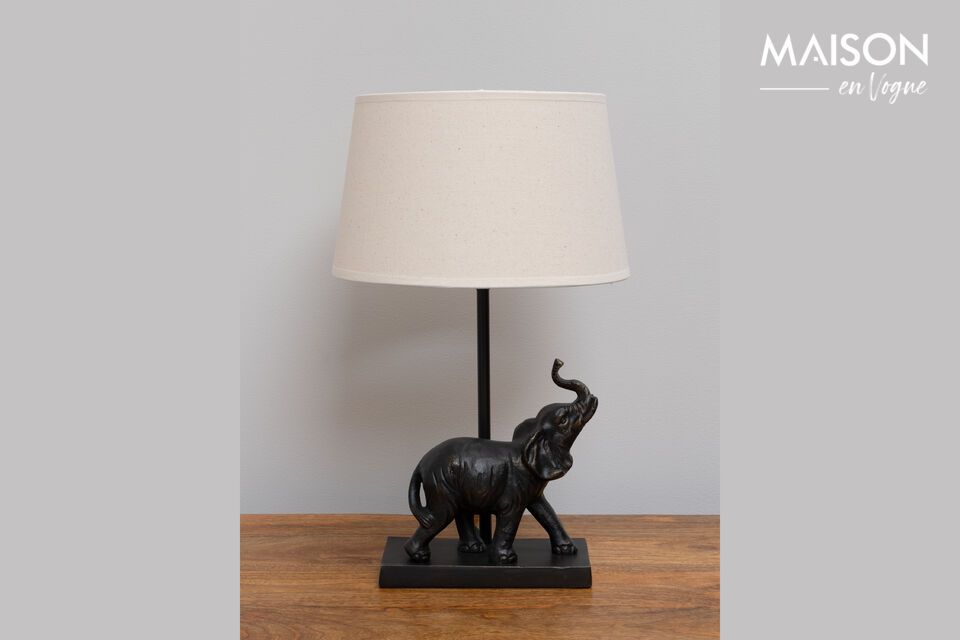 Lampe à poser en aluminium noir Elephant Chehoma