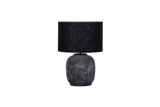 Lampe à poser en argile gris et noir Tahi Détouré