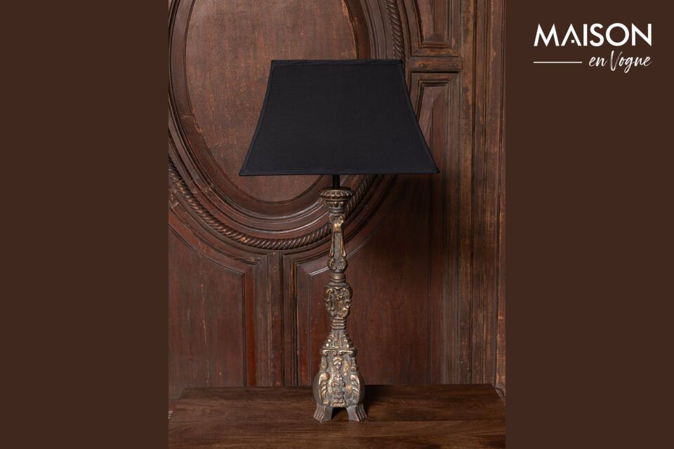 Lampe à poser en bois foncé Beaussant Chehoma