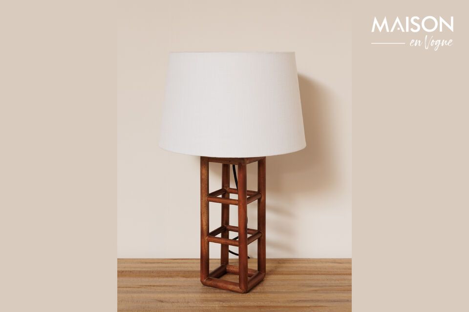 Lampe à poser en bois foncé Jakarta Chehoma