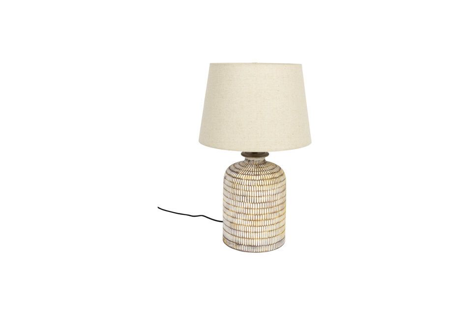 Lampe à poser en céramique beige Russel - 7