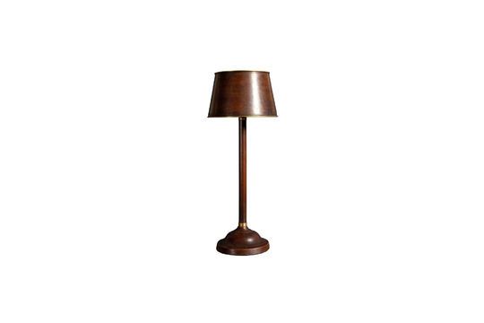 Lampe à poser en cuir marron Havane Détouré