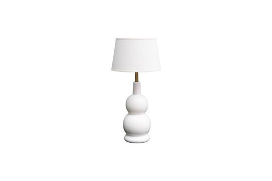 Lampe à poser en grès blanc Bilboquet Détouré