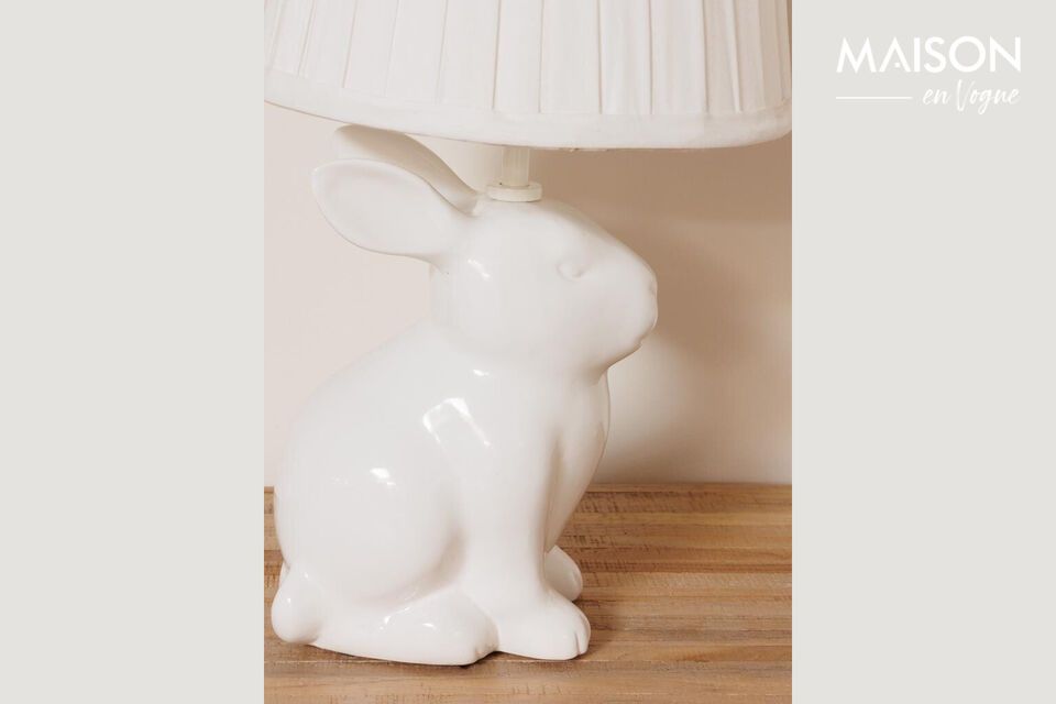 Découvrez l\'élégance intemporelle de notre Lampe à poser en grès d\'un blanc pur