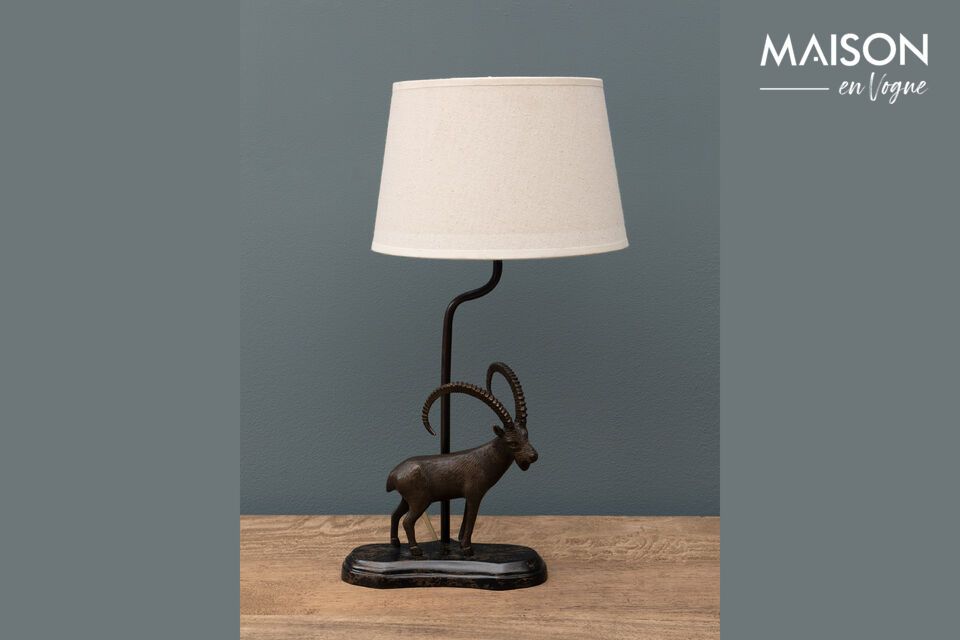 Lampe à poser en laiton marron Bélier Chehoma