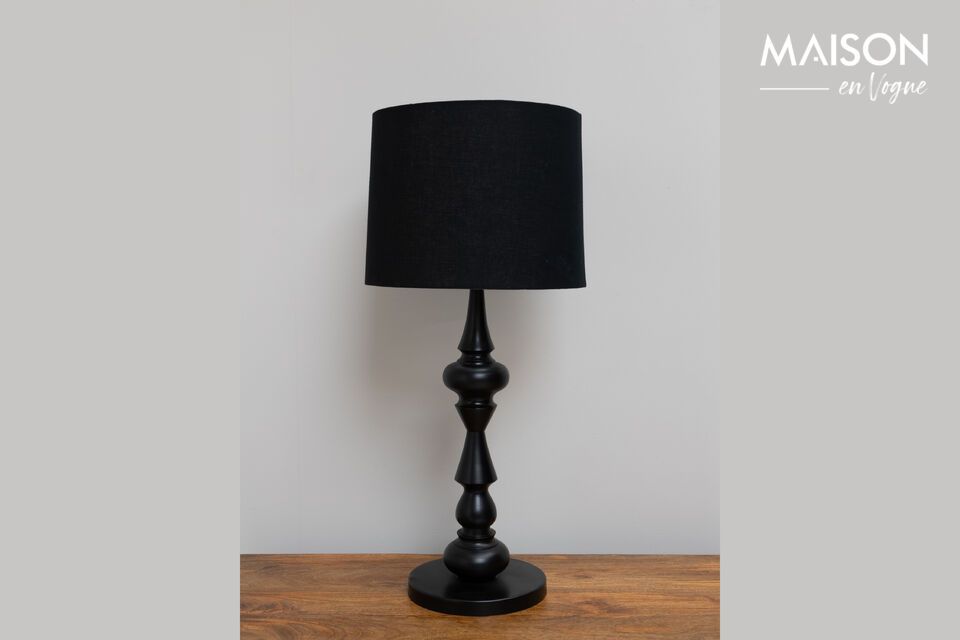 Lampe à poser en métal noir Fusilli Chehoma