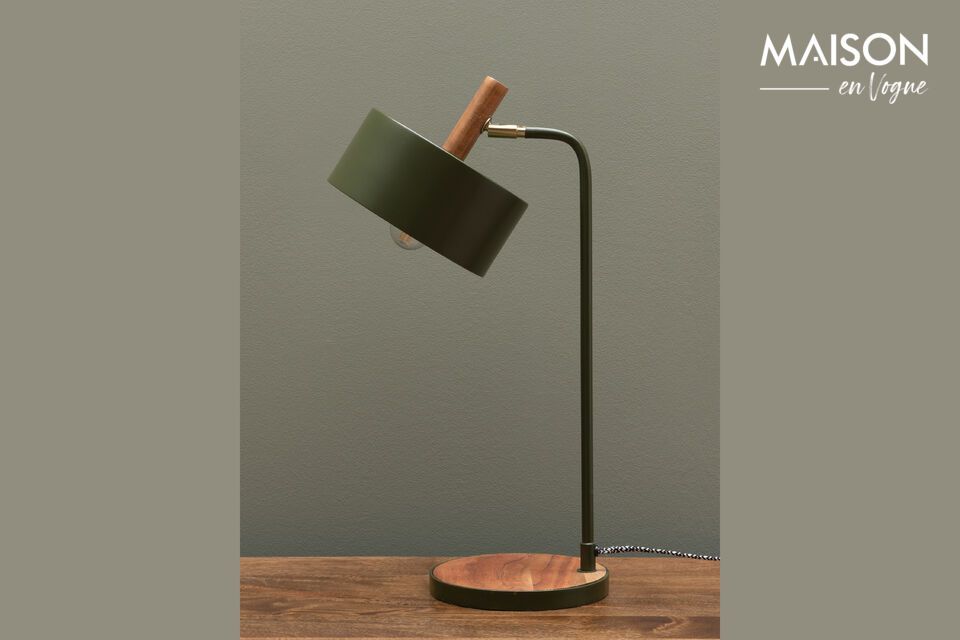 Lampe à poser en métal vert Olive Chehoma