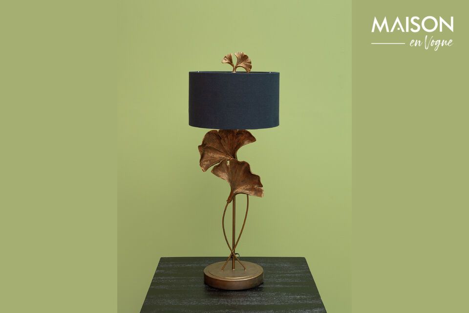 Lampe à poser en résine cuivre Ginkgo Chehoma