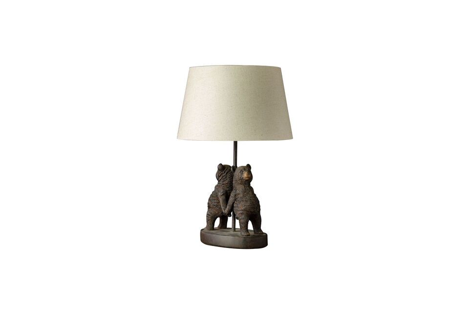 Découvrez l\'élégance intemporelle avec notre lampe à poser en résine marron