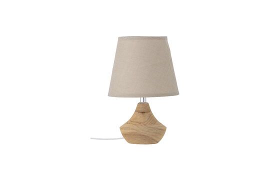 Lampe de table en bois d'hévéa nature Panola Détouré