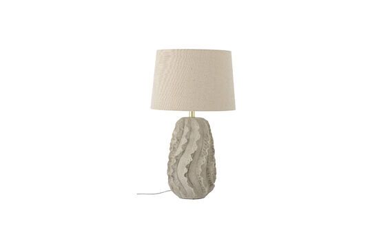 Lampe de table en grès beige Natika Détouré