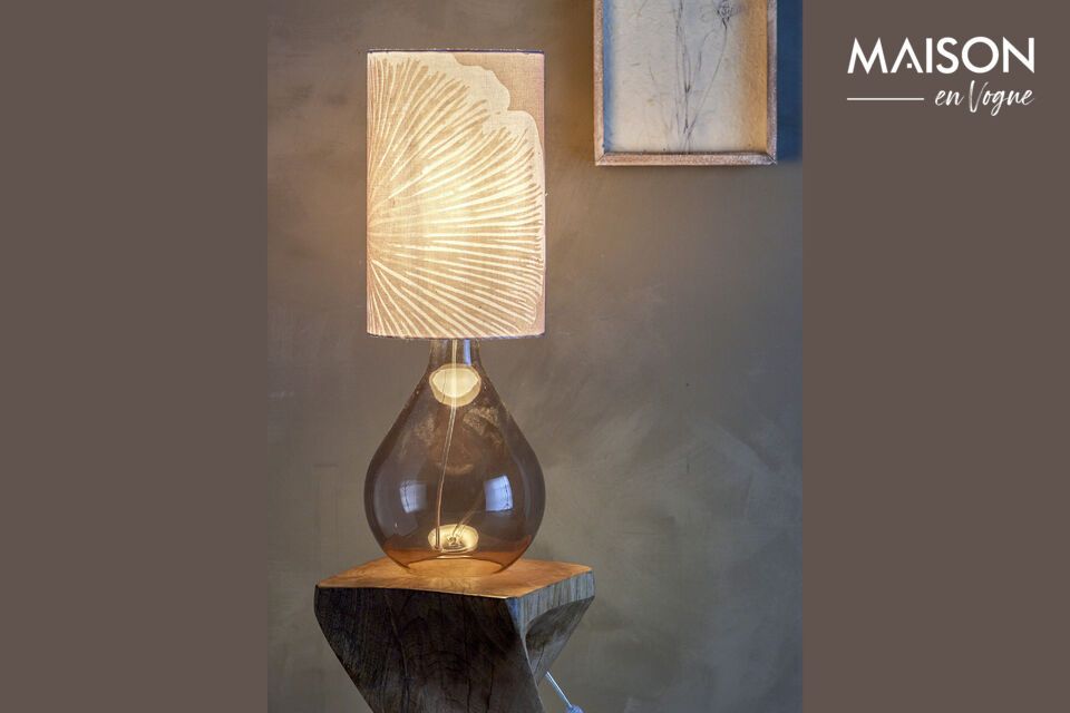 Lampe Leni : élégance moderne en verre marron.