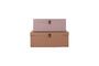 Miniature Lot de 2 boîtes en métal beige et rose Metal Détouré