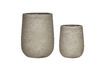 Miniature Lot de 2 cache-pots en ciment beige Ardo 1