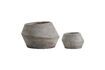 Miniature Lot de 2 cache-pots en ciment gris Mysa 1