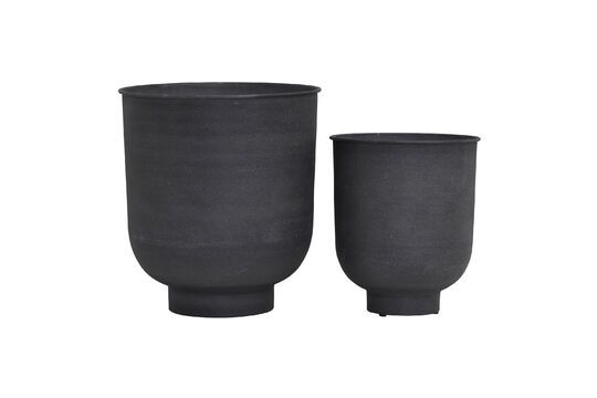 Lot de 2 cache-pots en métal gris Vig Détouré