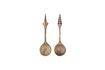 Miniature Lot de 2 cuillères à salade en bois clair sculpté Tribo 1