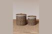 Miniature Lot de 2 grands paniers en rotin gris Linge 2