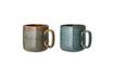 Miniature Lot de 2 mugs en grès vert Aime 5