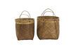 Miniature Lot de 2 paniers en bambou clair Balie 1