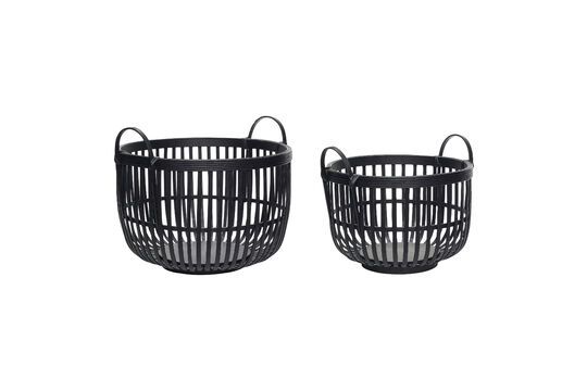 Lot de 2 paniers en bambou noir Alchemy