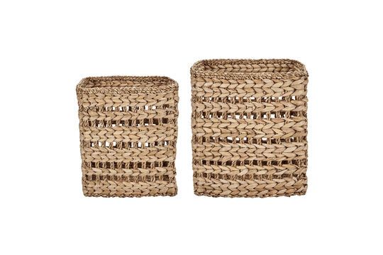 Lot de 2 paniers en fibres naturelles beige Ramla Détouré