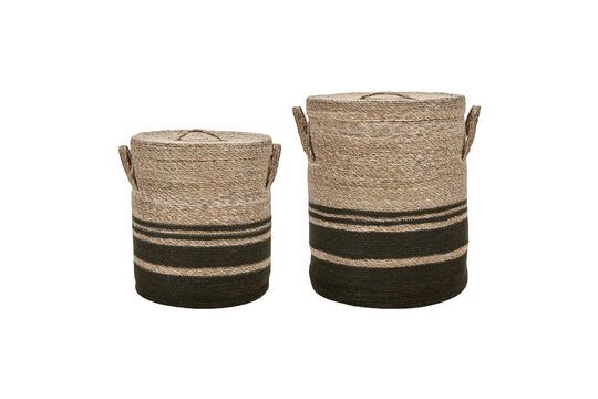 Lot de 2 paniers en fibres naturelles clair Laundry Détouré