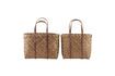 Miniature Lot de 2 paniers en fibres naturelles marron Beach 1