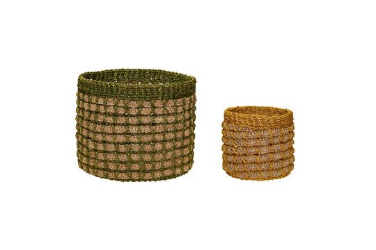 Lot de 2 paniers en fibres naturels multicolore Pine