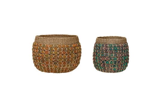 Lot de 2 paniers en fibres naturels multicolore Twist