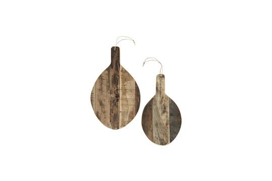 Lot de 2 planche à découper en bois clair Saucisson