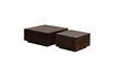 Miniature Lot de 2 tables basses en métal marron Square 6