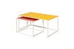 Miniature Lot de 2 tables basses en métal orange et jaune Spring 6