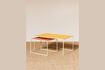 Miniature Lot de 2 tables basses en métal orange et jaune Spring 3