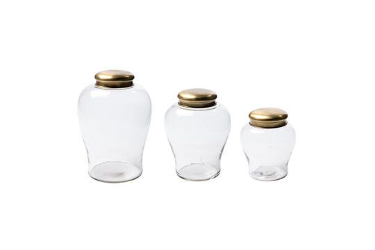 Lot de 3 bocaux en verre transparent Babylone Détouré