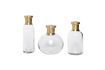 Miniature Lot de 3 bocaux en verre transparent Laiton 3