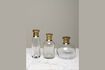 Miniature Lot de 3 bocaux en verre transparent Laiton 1