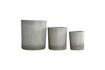 Miniature Lot de 3 cache-pots en ciment gris clair Ave 1