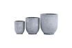 Miniature Lot de 3 cache-pots en ciment gris Gard 1